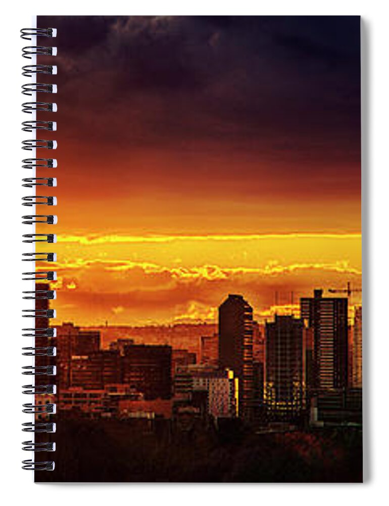 Calgary Spiral Notebook featuring the photograph Jewel of the foothills by John Poon