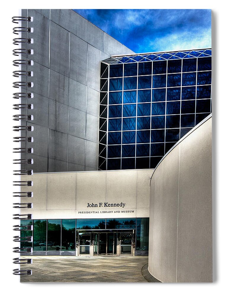 Dave Thompsen Photography Spiral Notebook featuring the photograph JFK Library by David Thompsen