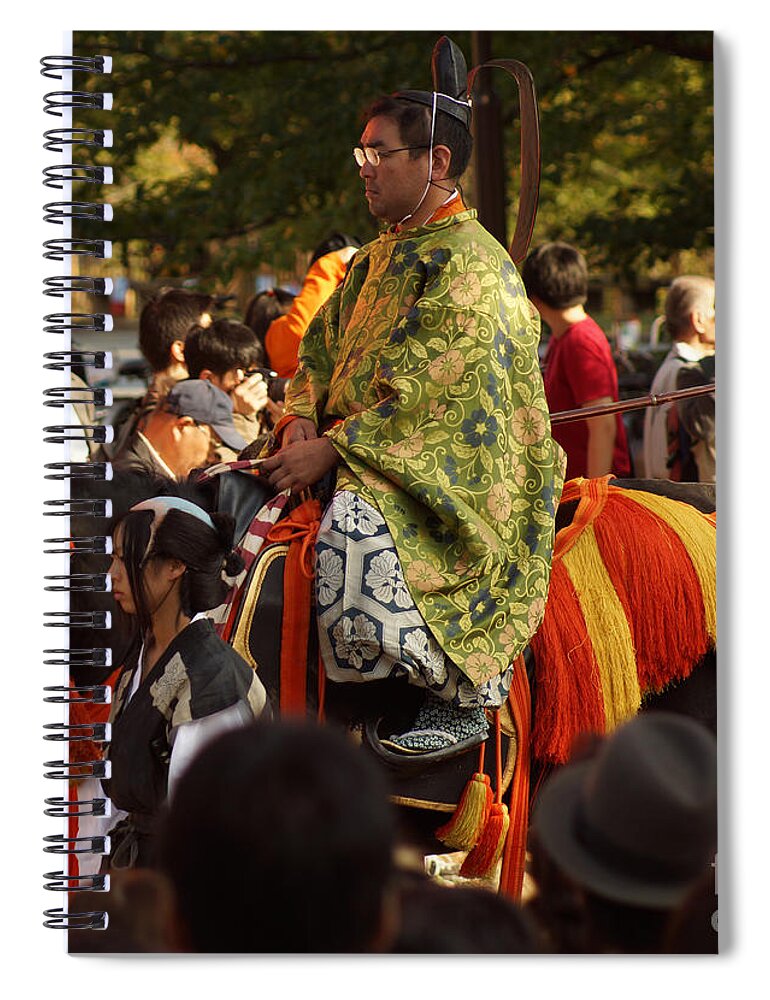 Jidai Matsuri Spiral Notebook featuring the photograph Jidai Matsuri XVI by Cassandra Buckley
