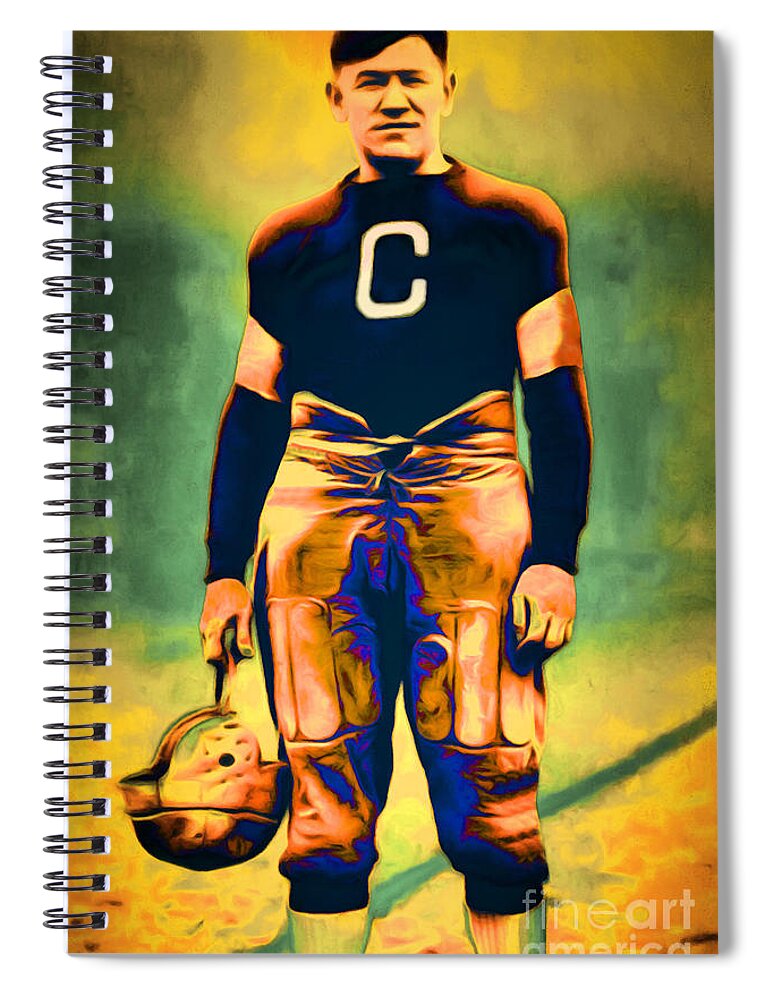 Football Spiral Notebook featuring the photograph Jim Thorpe Vintage Football 20151220 by Wingsdomain Art and Photography