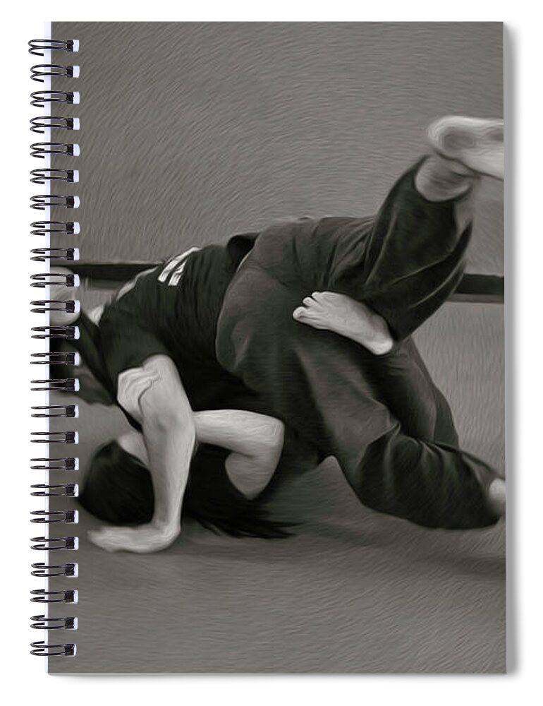 Jiu Jitsu Spiral Notebook featuring the photograph Jiu Jitsu by Leah McPhail