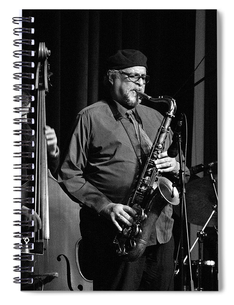 Jazz Spiral Notebook featuring the photograph Joe Lovano1 by Lee Santa