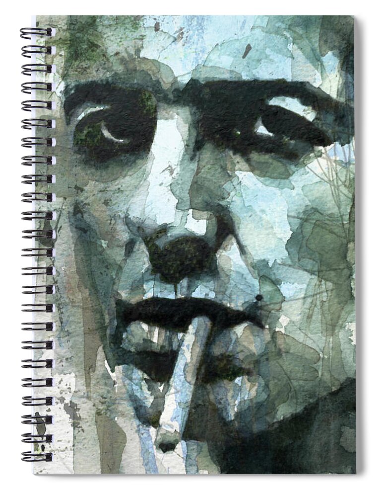 Joe Strummer Spiral Notebook featuring the mixed media Joe Strummer - Retro by Paul Lovering