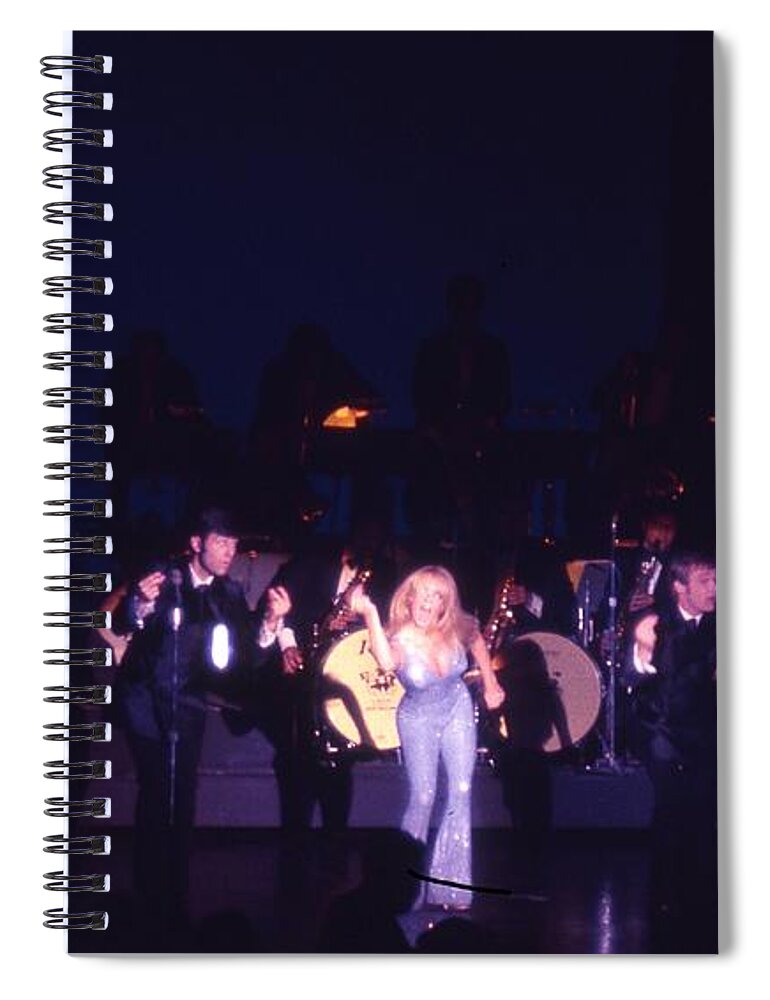 Joey Heatherton Las Vegas Performers Spiral Notebook featuring the photograph Joey Heatherton in Las Vegas by Bob Bennett