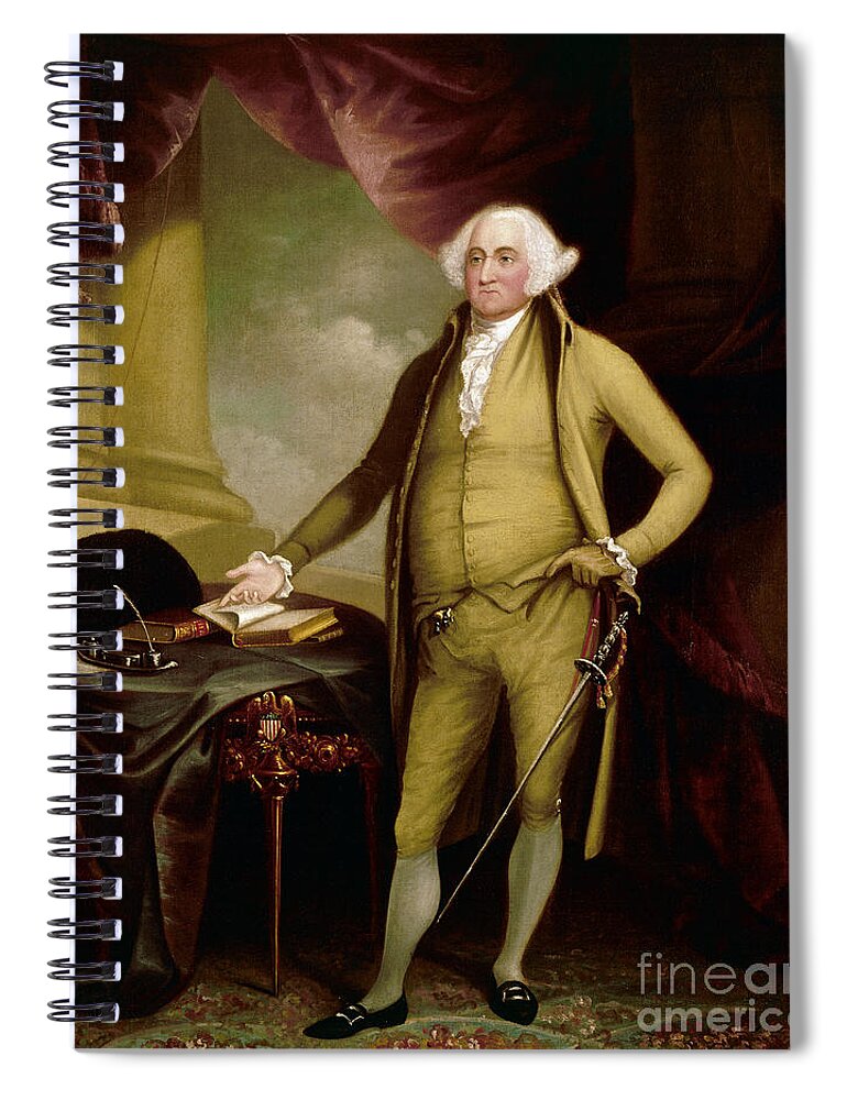 1798 Spiral Notebook featuring the photograph John Adams (1735-1826) by Granger