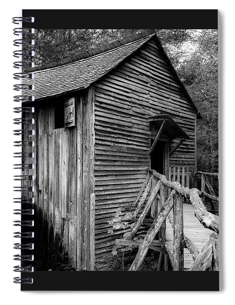 Technology Spiral Notebook featuring the photograph John Cable Grist Mill I by Steven Ainsworth