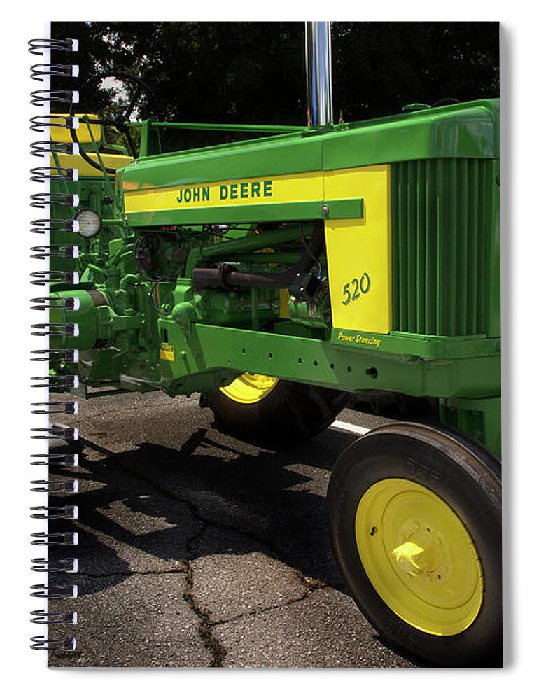 Tractor Spiral Notebook featuring the photograph John Deere 520 by Mike Eingle