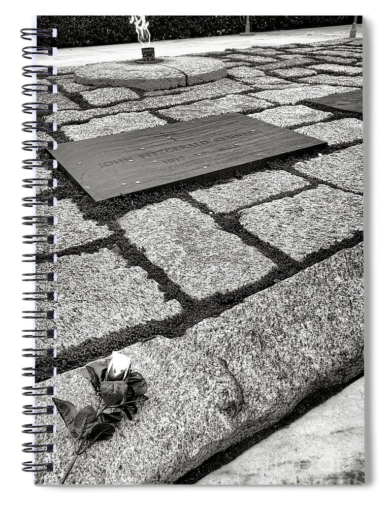 John Spiral Notebook featuring the photograph John Kennedy Gravesite by Olivier Le Queinec