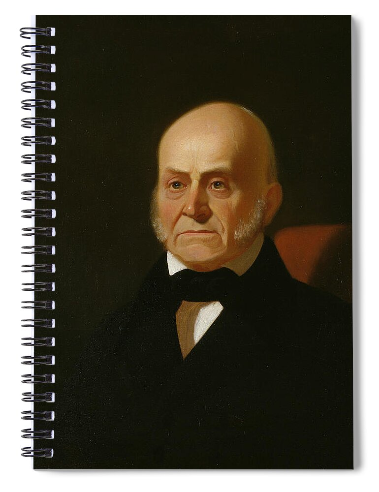 George Caleb Bingham Spiral Notebook featuring the painting John Quincy Adams by George Caleb Bingham