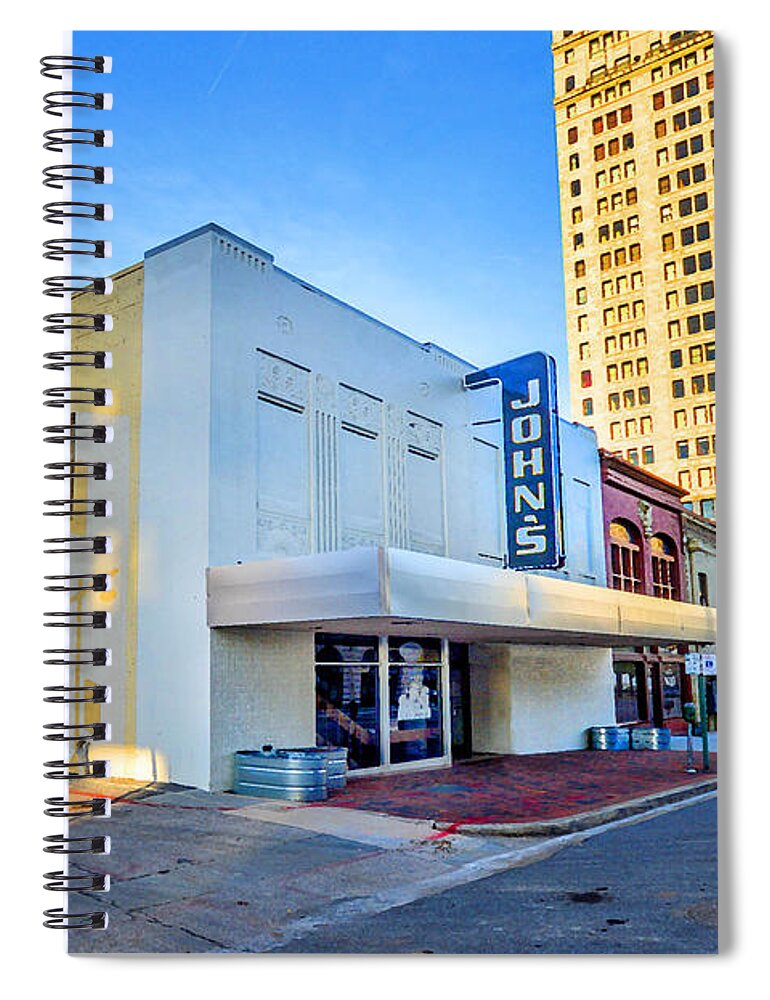 Birmingham Spiral Notebook featuring the photograph Johns City Diner in Birmingham by Michael Thomas