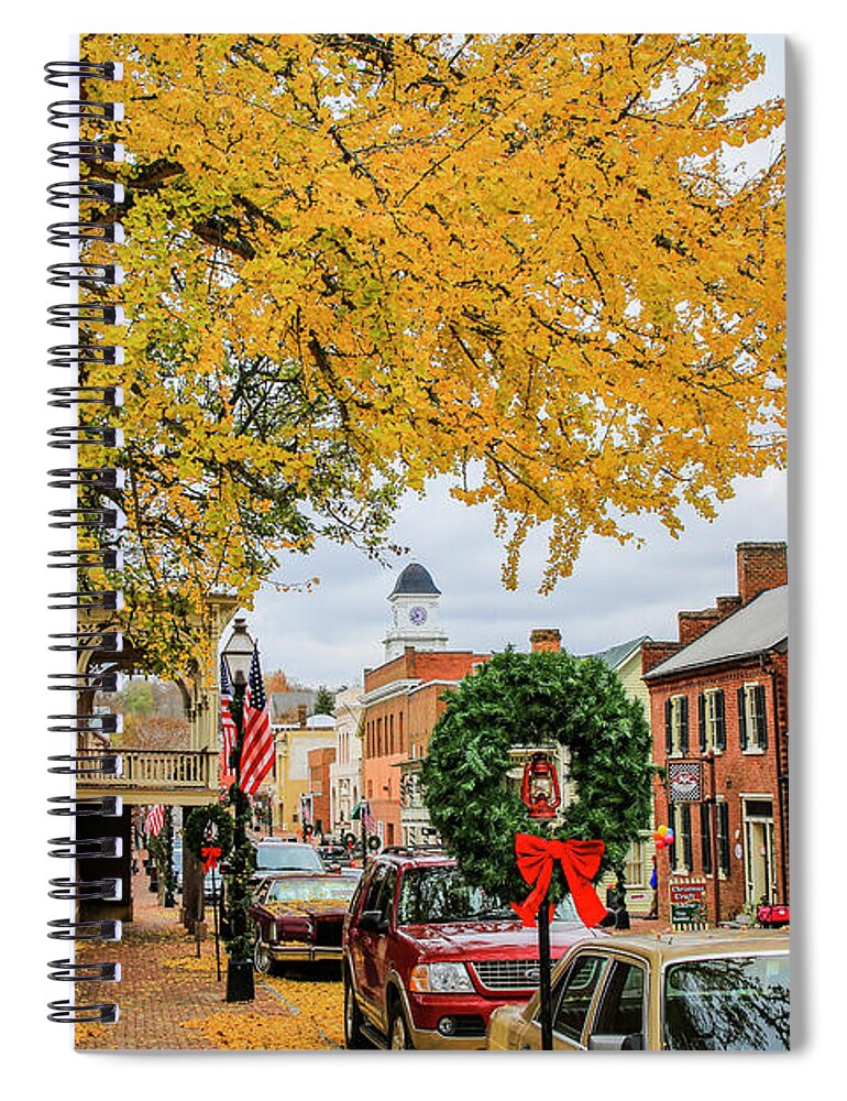 Jonesborough Tn Spiral Notebook featuring the photograph Jonesborough Christmas by Dale R Carlson