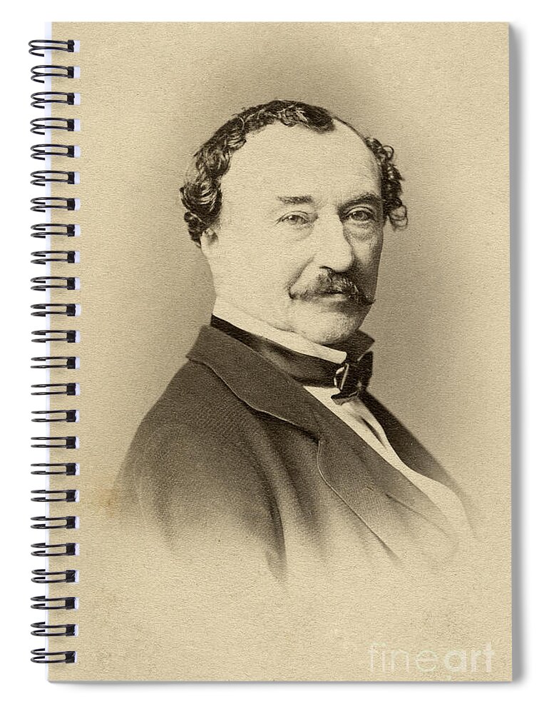 1880 Spiral Notebook featuring the photograph Josef Tichatschek by Granger
