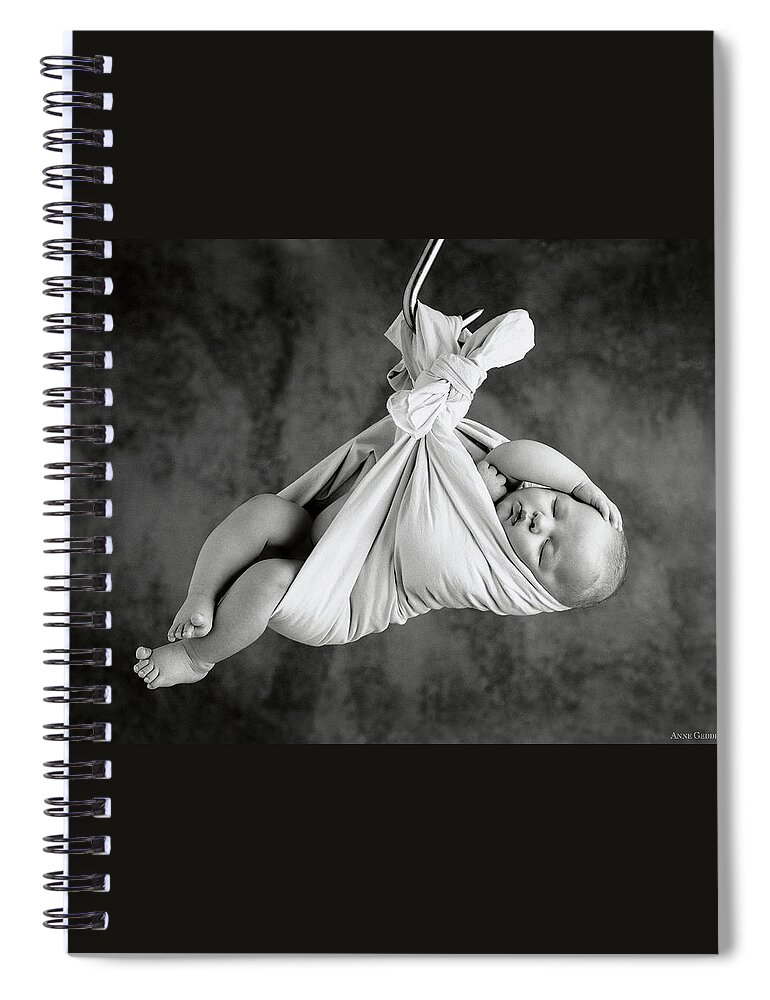 Black And White Spiral Notebook featuring the photograph Joshua by Anne Geddes