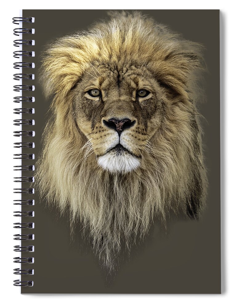 Lion Spiral Notebook featuring the photograph Joshua t-shirt color by Everet Regal