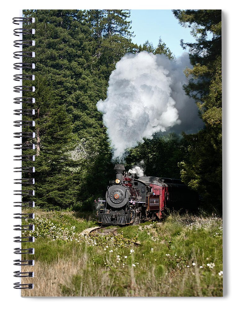 Steam Spiral Notebook featuring the photograph Journey by Steam by Betty Depee