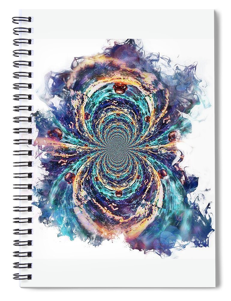 Sci-fi Spiral Notebook featuring the photograph Journey Into the Abyss by Vicki Lewis