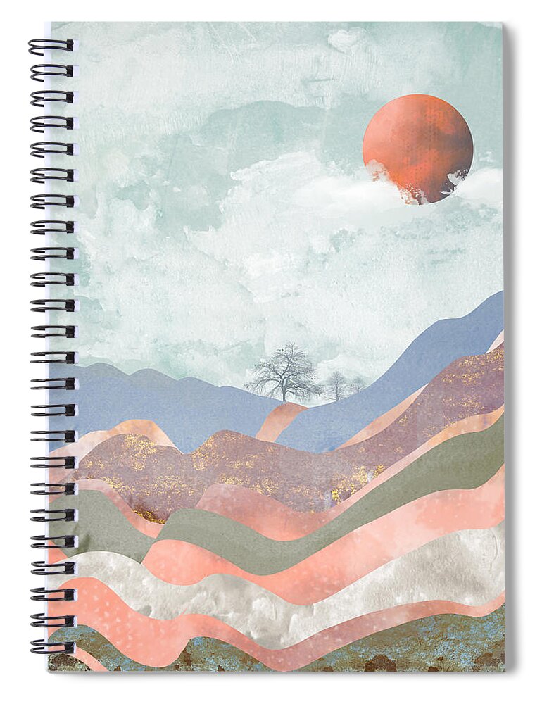 Clouds Spiral Notebook featuring the digital art Journey to the Clouds by Katherine Smit