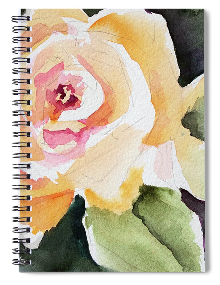 Face Mask Spiral Notebook featuring the painting Joy by Lois Blasberg