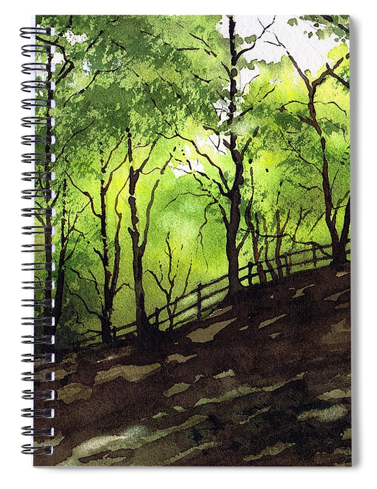 Judy Woods Spiral Notebook featuring the painting Judy Woods by Paul Dene Marlor