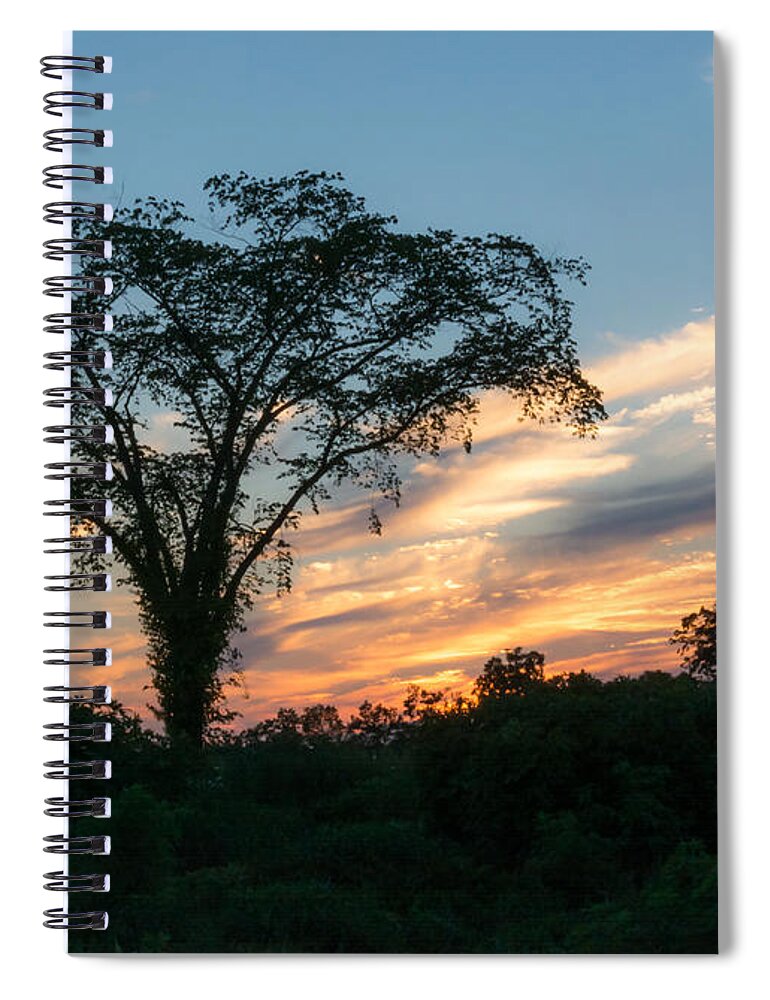 Sunset Spiral Notebook featuring the photograph July Sunset by Holden The Moment