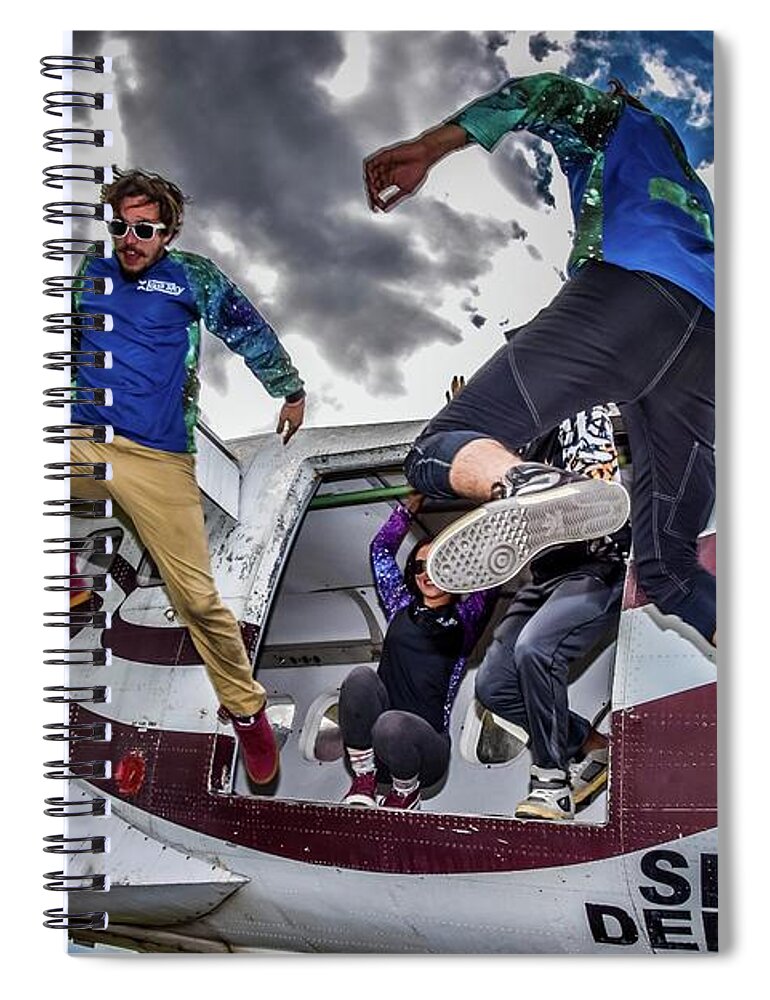 Skydiving Spiral Notebook featuring the photograph Jump Life by Larkin's Balcony Photography