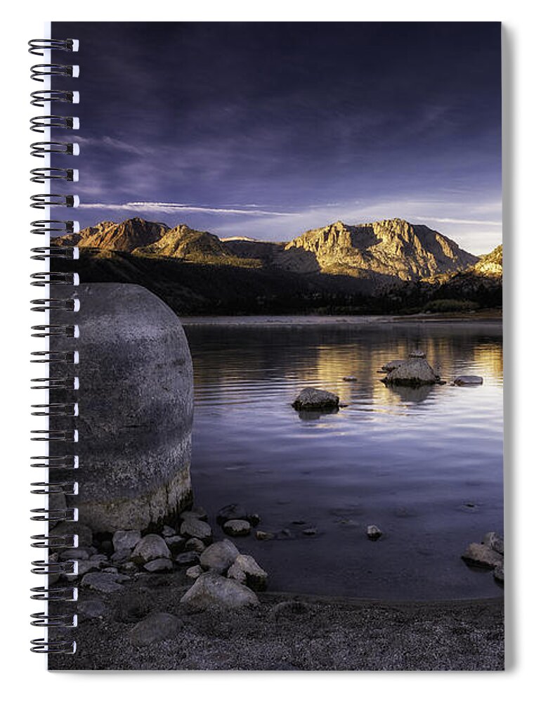 California Spiral Notebook featuring the photograph June Lake Boulder 1 by Timothy Hacker