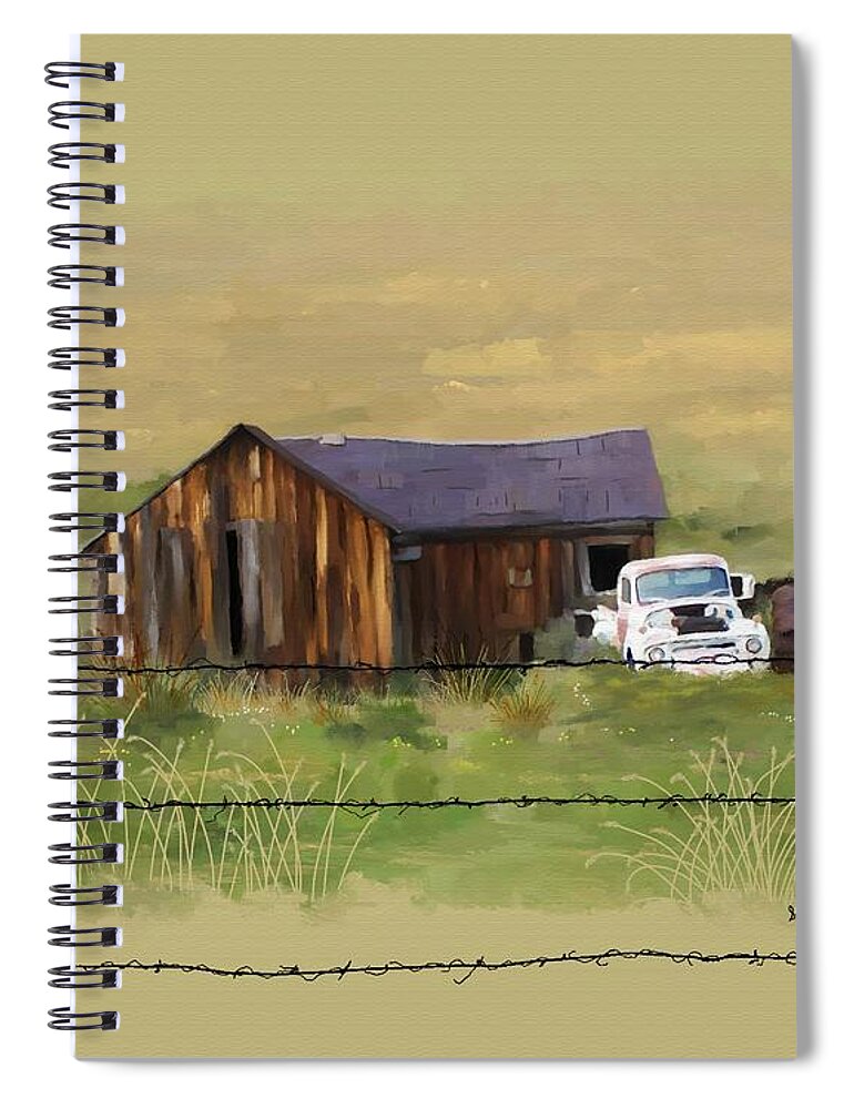 Junk Spiral Notebook featuring the painting Junk Truck by Susan Kinney