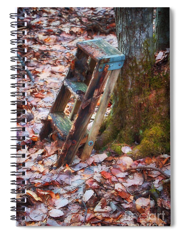 Step Ladder Spiral Notebook featuring the photograph Just a Few Feet More by Elizabeth Dow