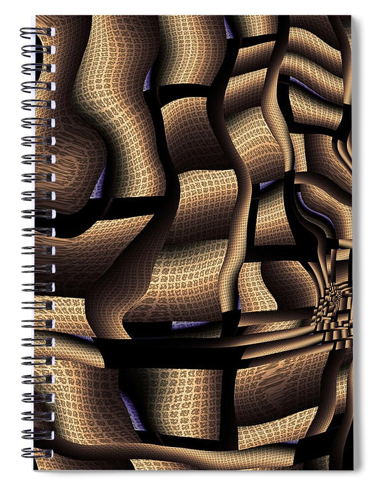 Vic Eberly Spiral Notebook featuring the digital art Just Around the Corner by Vic Eberly
