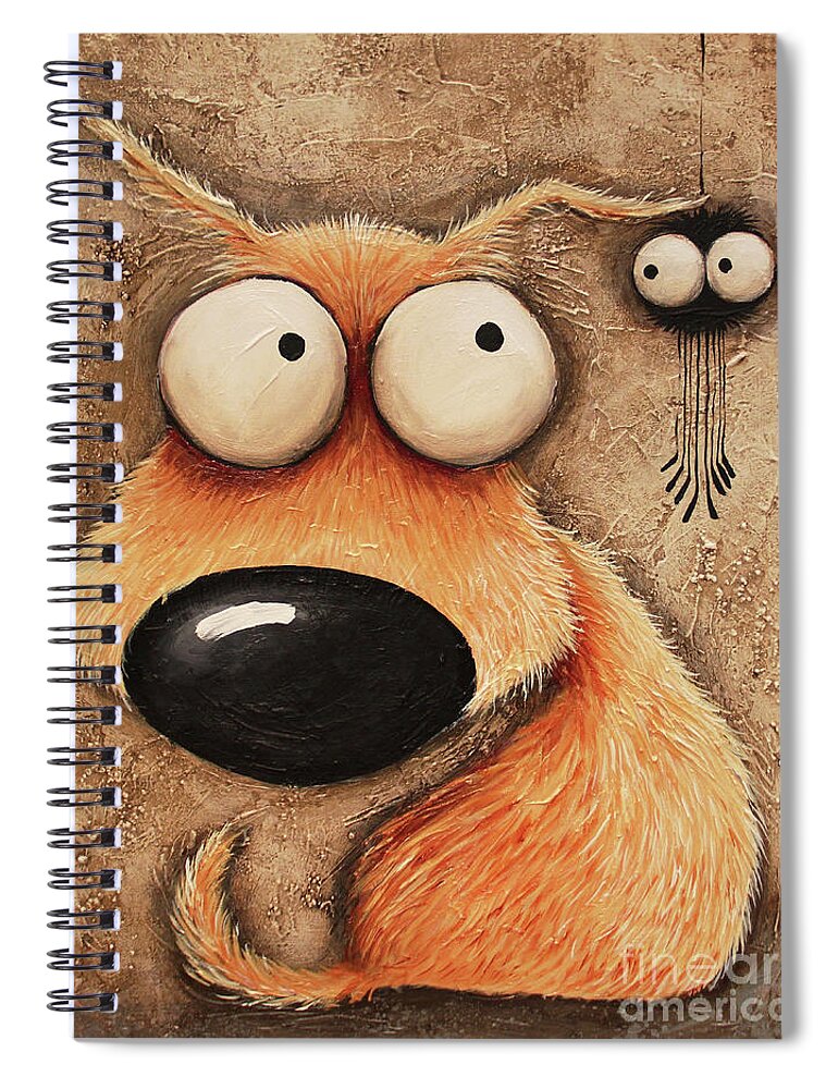 Dog Spiral Notebook featuring the painting Just the two of us by Lucia Stewart