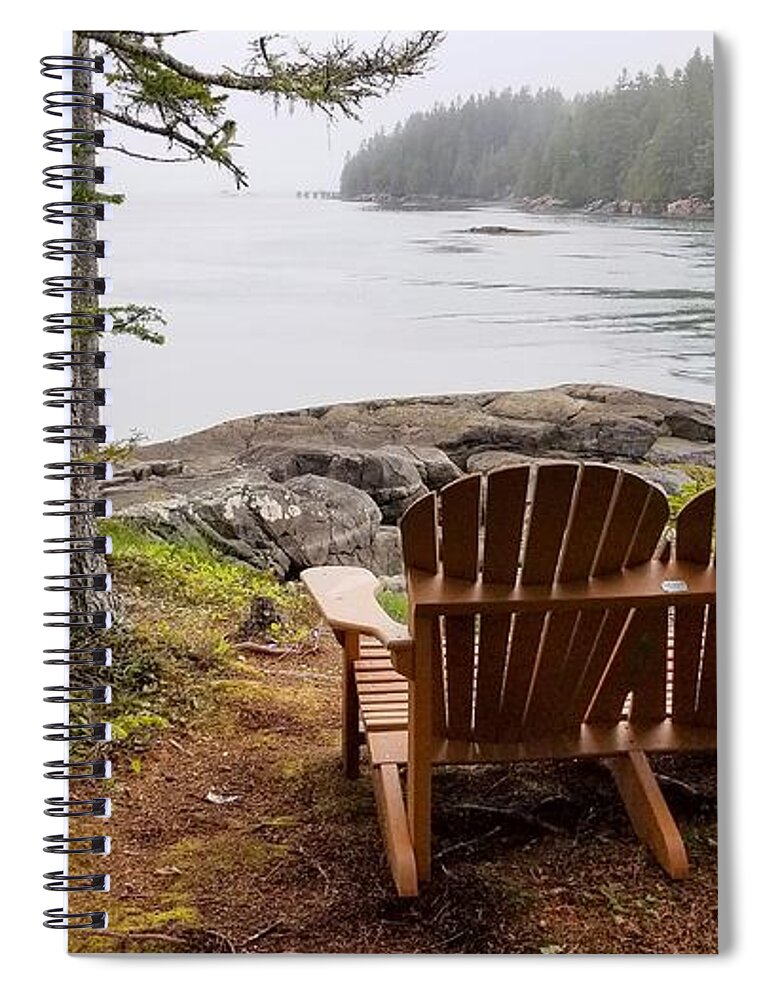 Bench Spiral Notebook featuring the photograph Just Us Two by Holly Ross