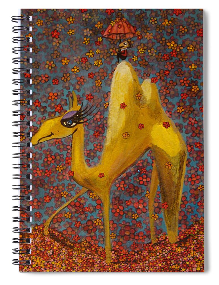 Camel Spiral Notebook featuring the painting Justify by Mindy Huntress