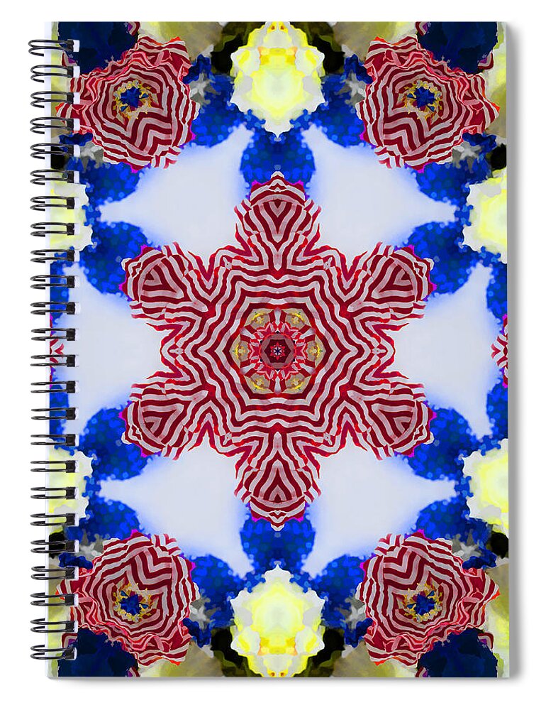 Kaleidoscope Spiral Notebook featuring the photograph Kaleido Fun by Kathy Clark
