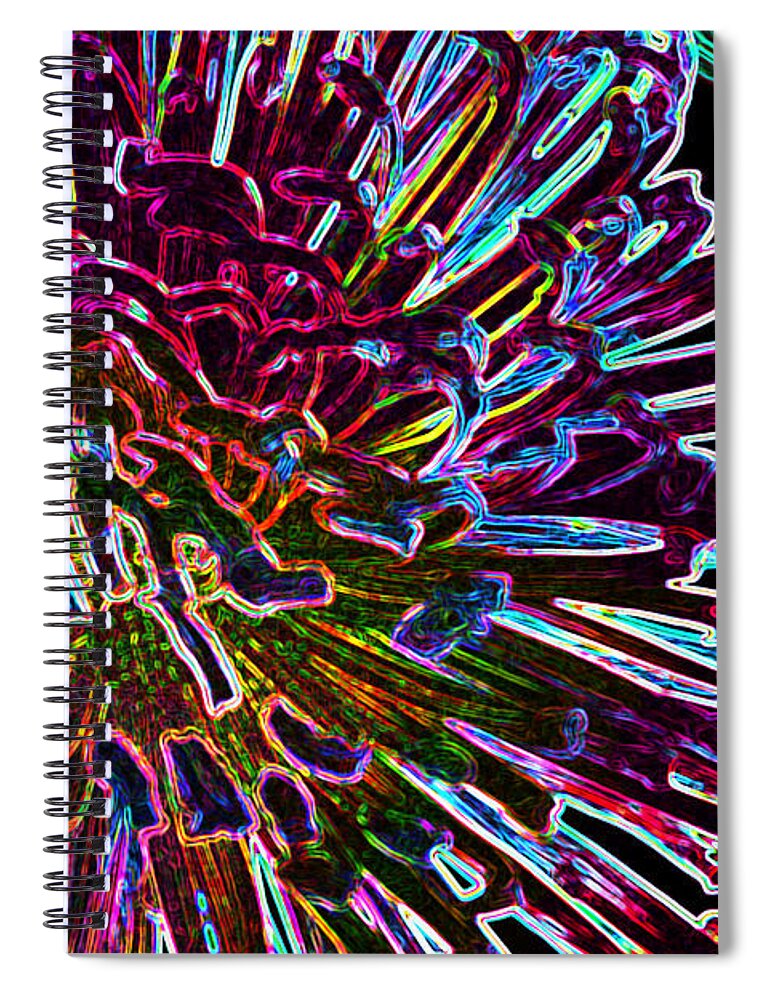Flowers In The Kitchen Spiral Notebook featuring the photograph Kaleidoscopic by Julie Lueders 