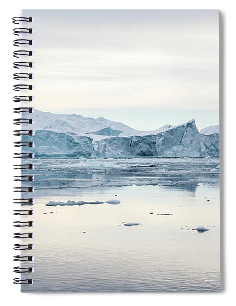 Greenland Spiral Notebook featuring the photograph Kangia Icefjord by Janet Burdon