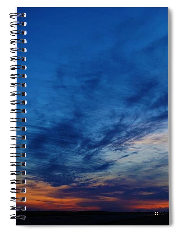 Sunrise Spiral Notebook featuring the photograph Kansas morning by Merle Grenz
