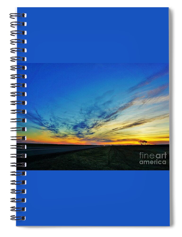 Kansas Spiral Notebook featuring the photograph Kansas sunrise2 by Merle Grenz