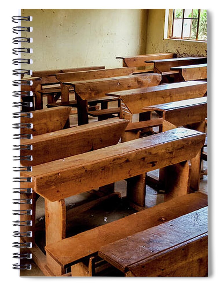 Africa Spiral Notebook featuring the photograph Karatu Primary School Tanzania by Marilyn Burton
