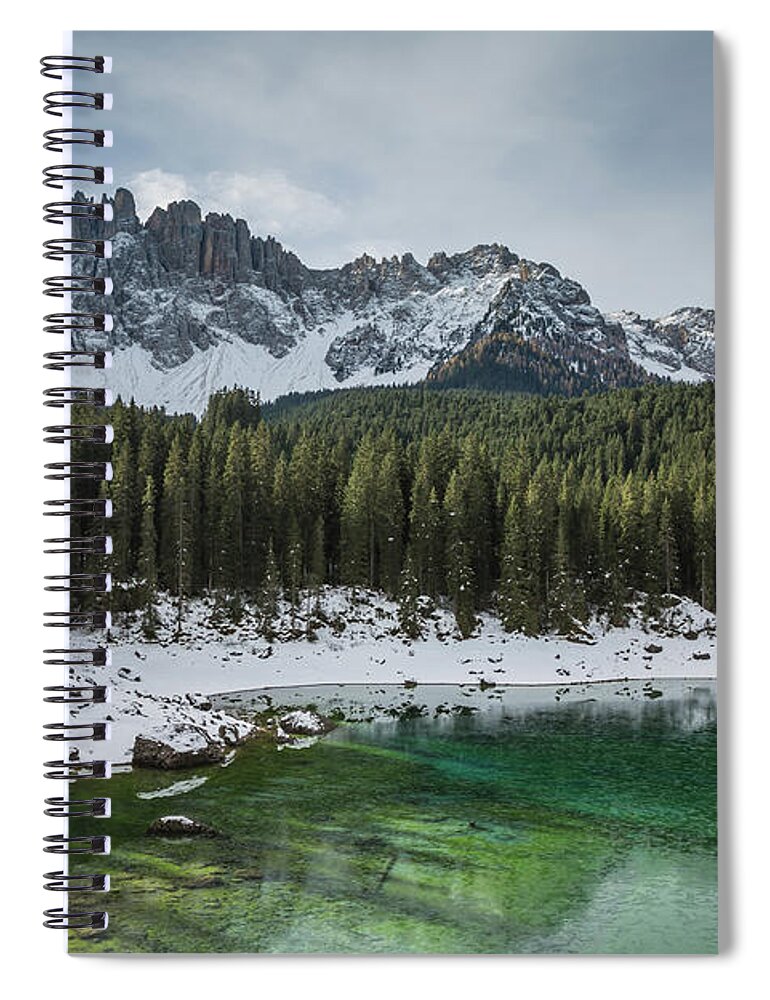 Karersee Spiral Notebook featuring the photograph Karersee by Eva Lechner