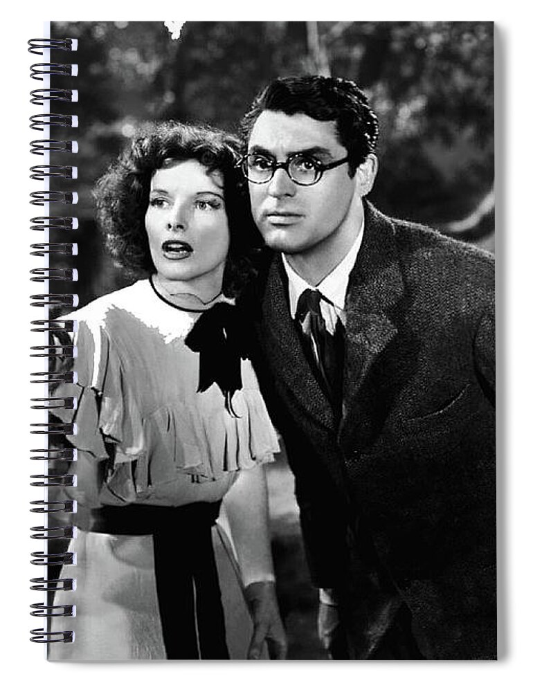 Katharine Hepburn Cary Grant Bringing Up Baby 1938-2015 Spiral Notebook featuring the photograph Katharine Hepburn Cary Grant Bringing up Baby 1938-2015 by David Lee Guss