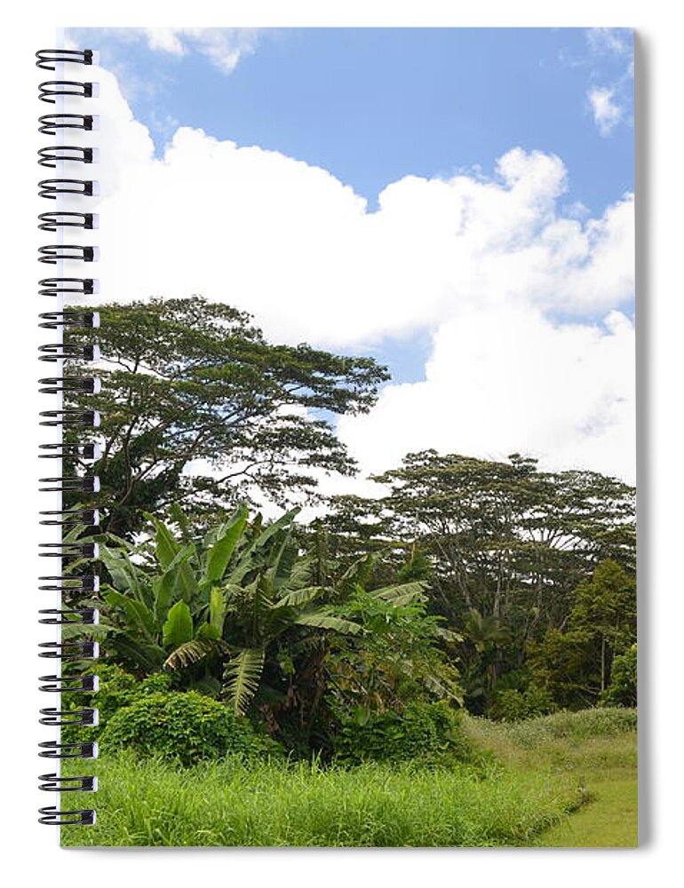 Kauai Spiral Notebook featuring the photograph Kauai Hindu Monastery Greenery 2 by Amy Fose
