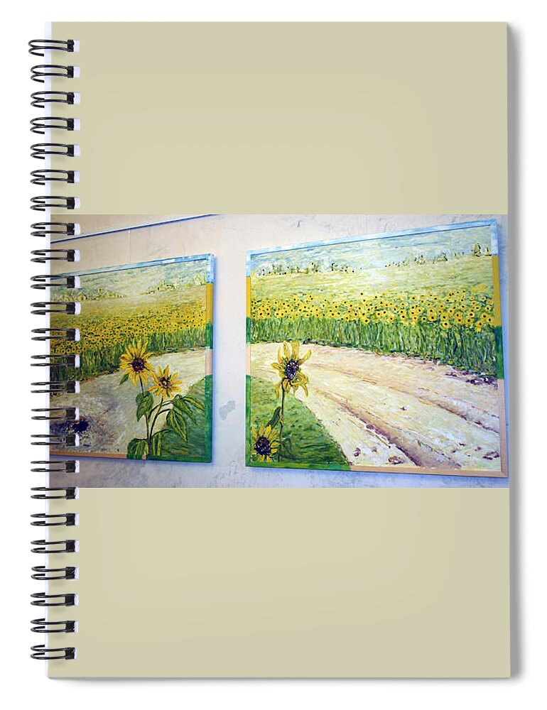 Landscape Spiral Notebook featuring the painting Kavarna1 by Pablo de Choros