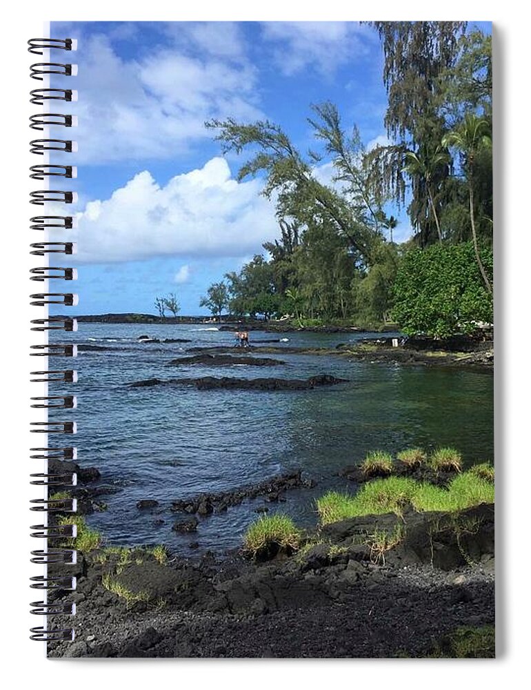 Keaukaha Leleiwi Beach Park Hawaii Spiral Notebook featuring the photograph Keaukaha by Lehua Pekelo-Stearns