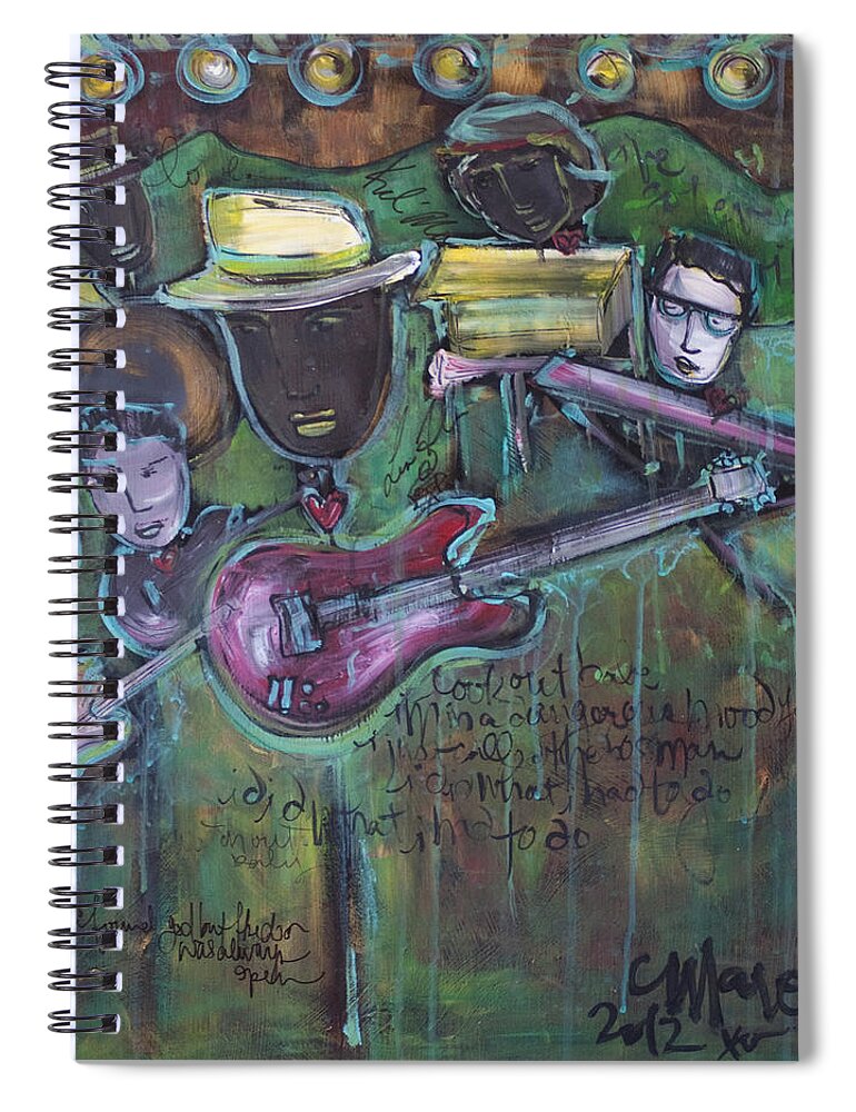 Keb' Mo' Spiral Notebook featuring the painting Keb' Mo' Live by Laurie Maves ART