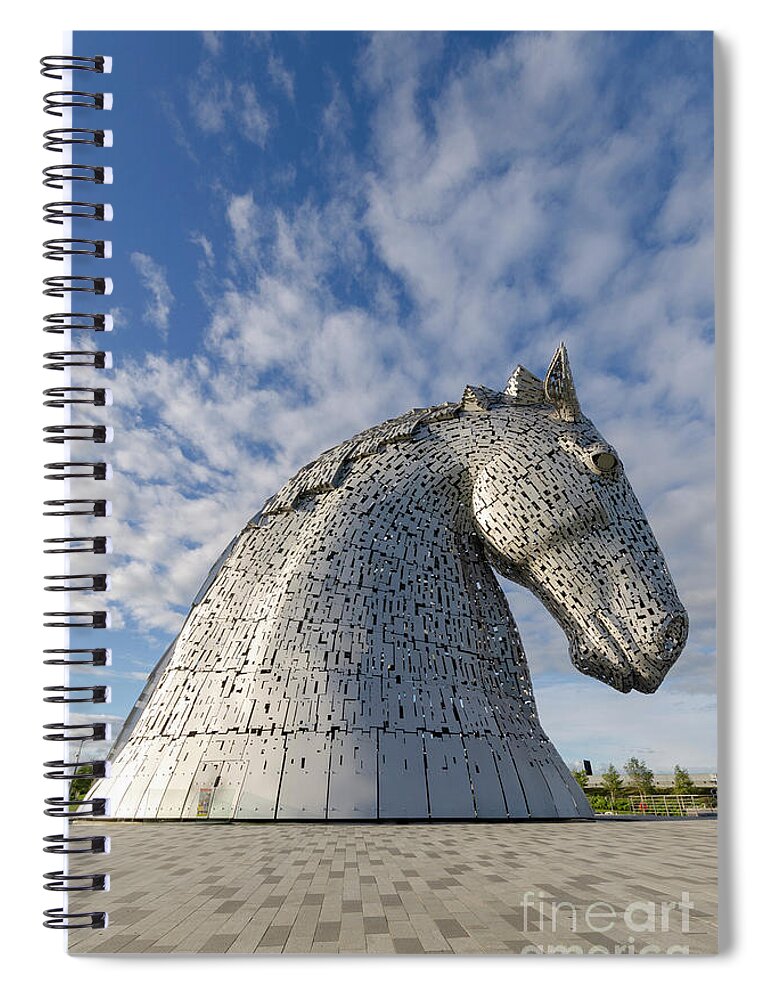 Kelpies Spiral Notebook featuring the photograph Kelpies 1 by Steev Stamford
