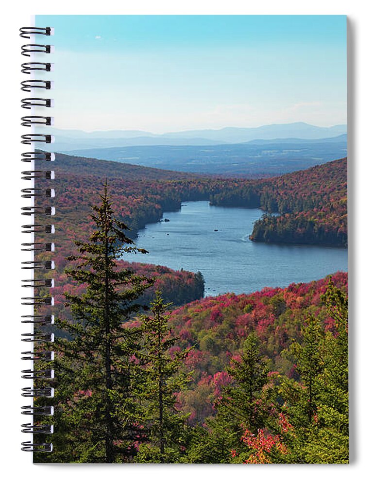 Kettle Pond Spiral Notebook featuring the photograph Kettle pond from Owls Head Mountain by Jeff Folger
