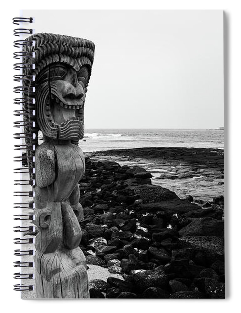 Ki'i Spiral Notebook featuring the photograph Ki'i Guardians by Jennifer Ancker