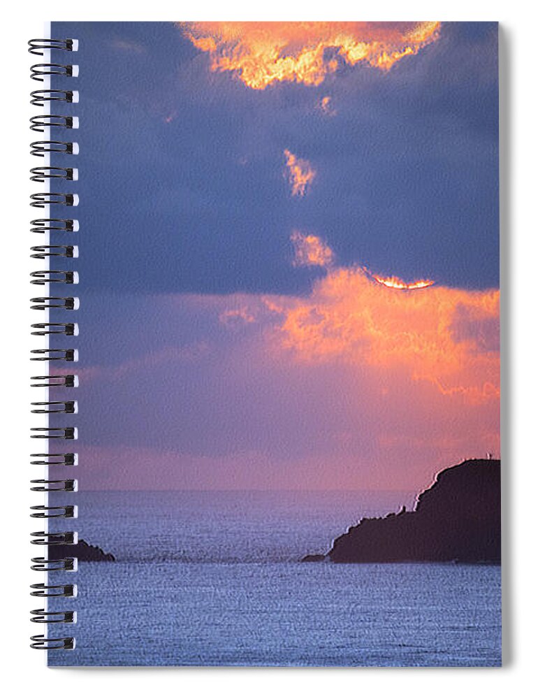 Kilauea Lighthouse Sunrise Kauai Spiral Notebook featuring the photograph Kilauea Lighthouse Sunrise Kauai by Frank Wilson