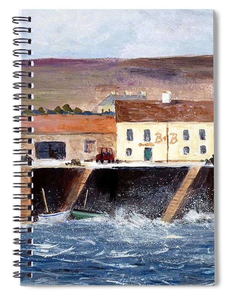 Kilronan Spiral Notebook featuring the painting Kilronan Aran Islands Eire by Nigel Radcliffe