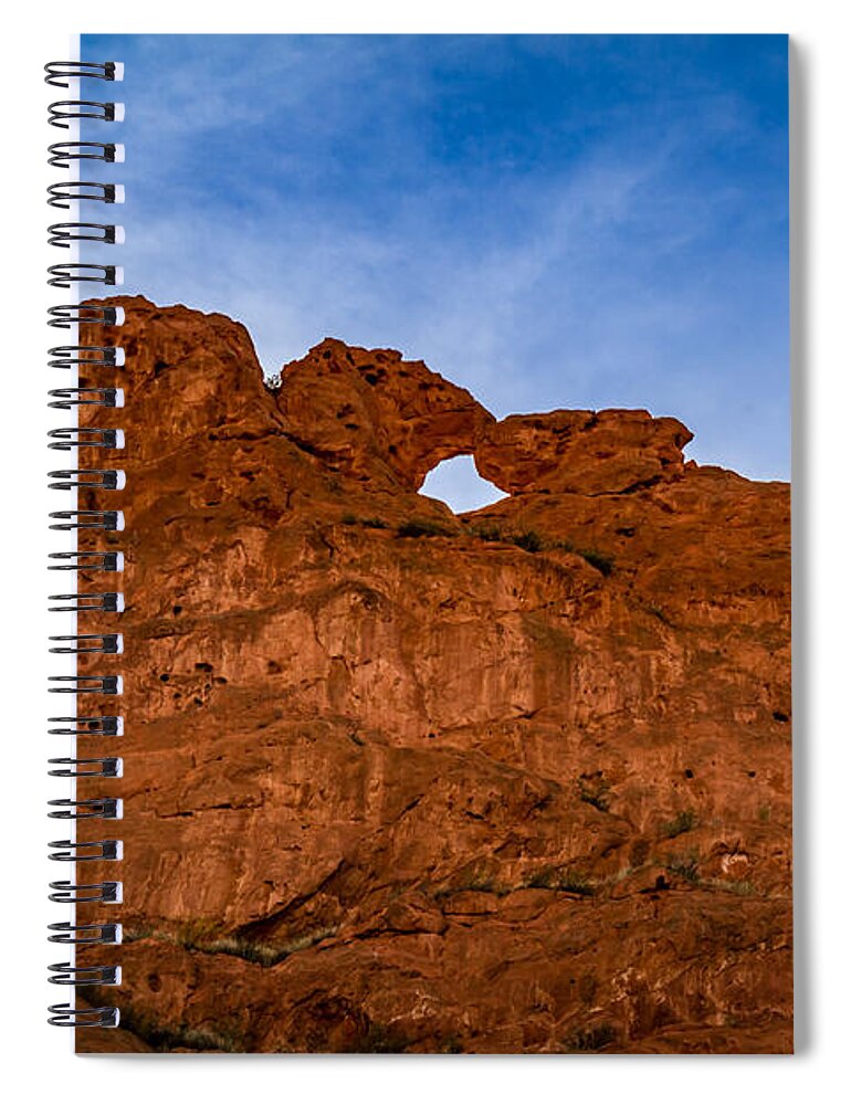 Blue Sky Spiral Notebook featuring the photograph Kissing Camels in the Gardens by Ron Pate